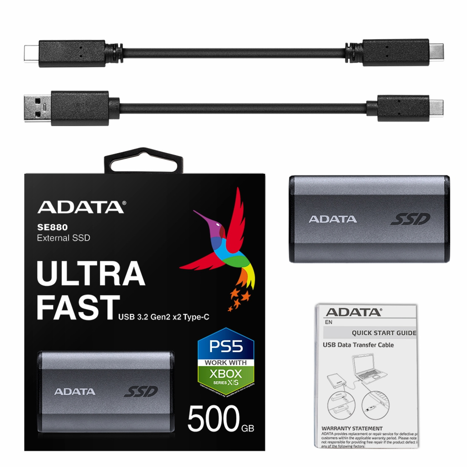 حافظه اس اس دی اکسترنال ADATA Elite SE880 - 500GB-6