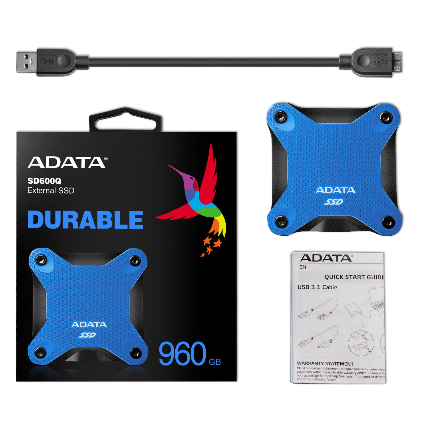 حافظه اس اس دی اکسترنال ADATA SD600Q 960GB - Blue-6