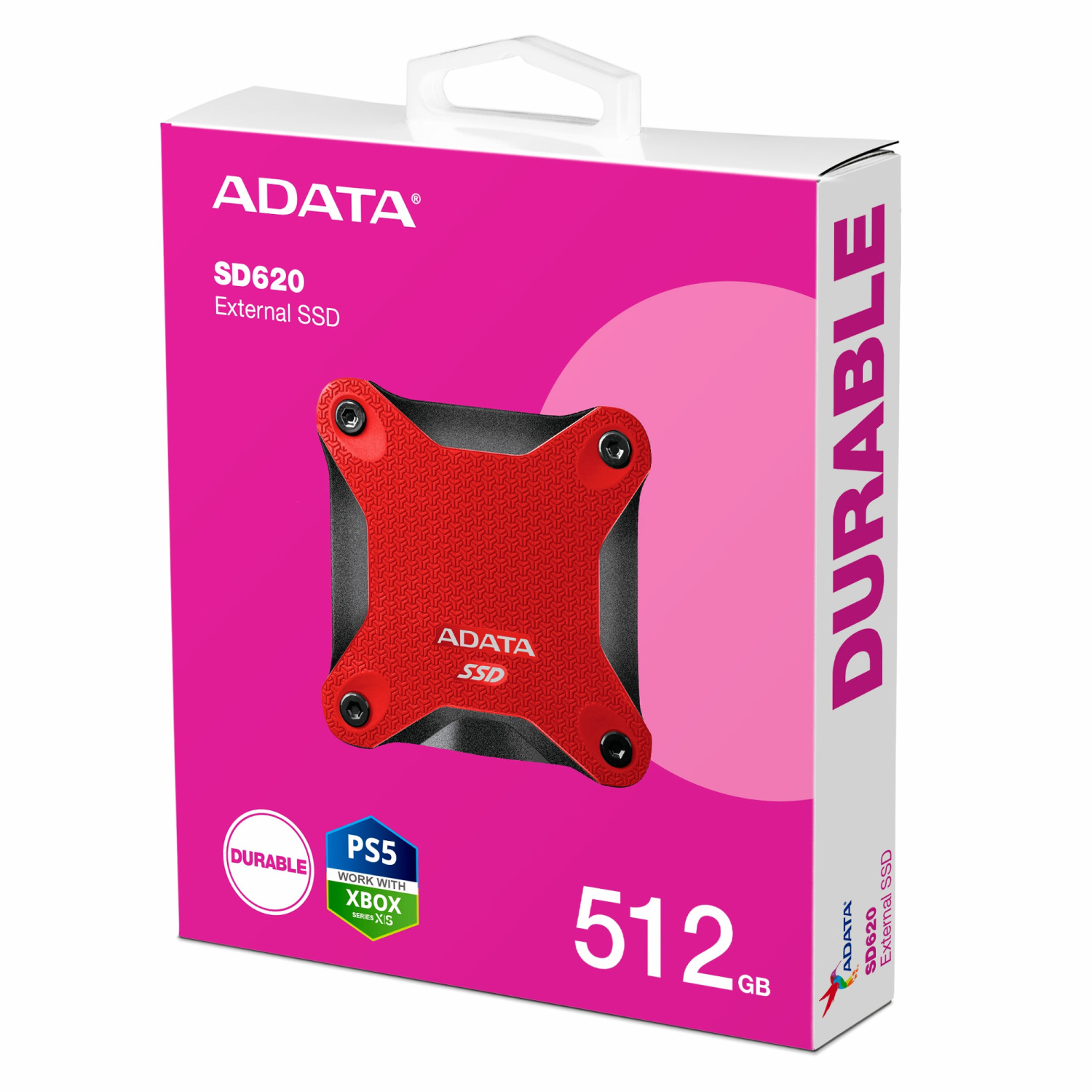 حافظه اس اس دی اکسترنال ADATA SD620 512GB - Red-6
