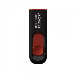 فلش مموری ADATA C008 - 4GB - Black/Red