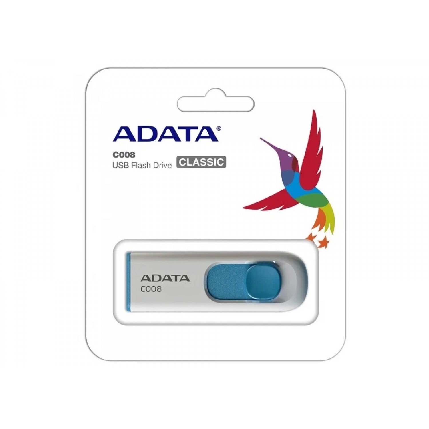 فلش مموری ADATA C008 - 4GB - White/Blue-2