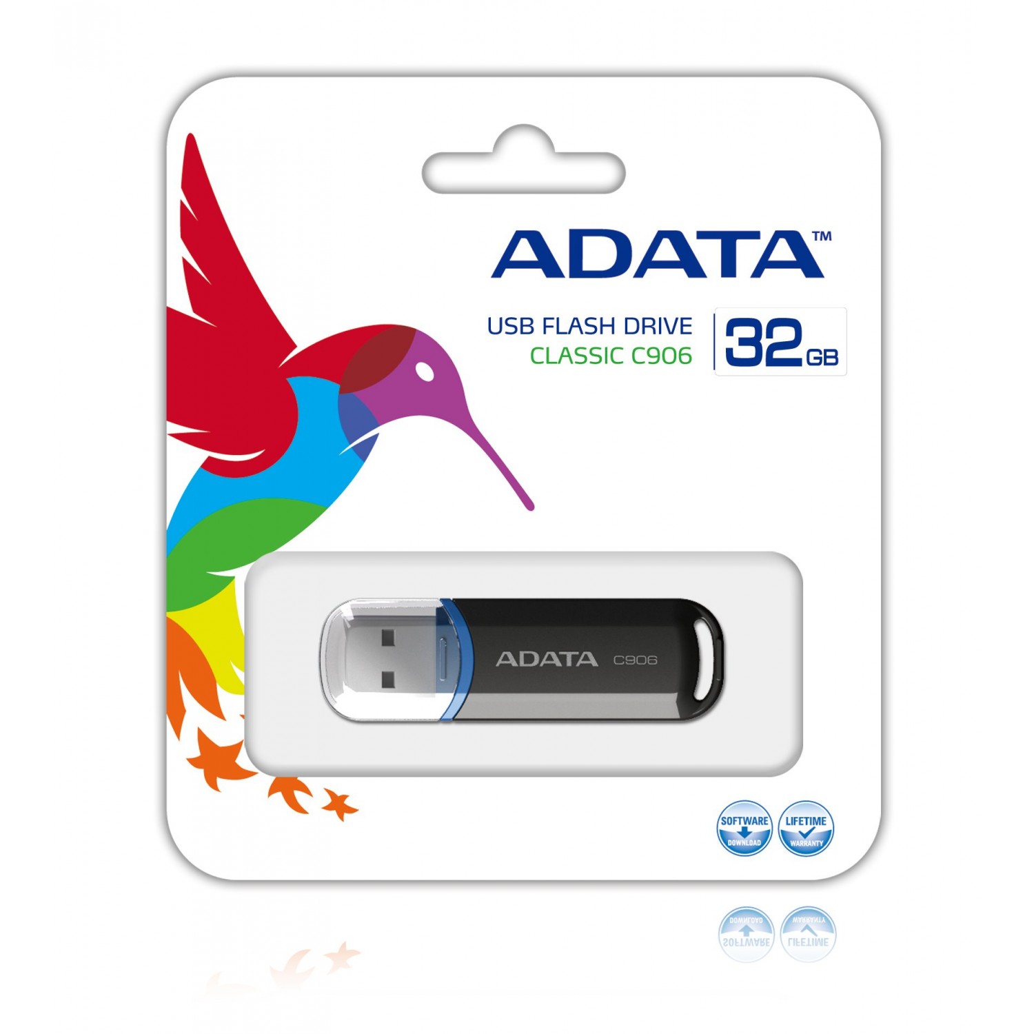 فلش مموری ADATA C906 - 32GB - Black/Blue-4