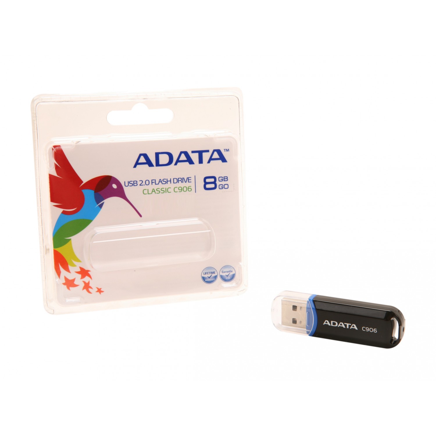 فلش مموری ADATA C906 - 8GB - Black/Blue-4