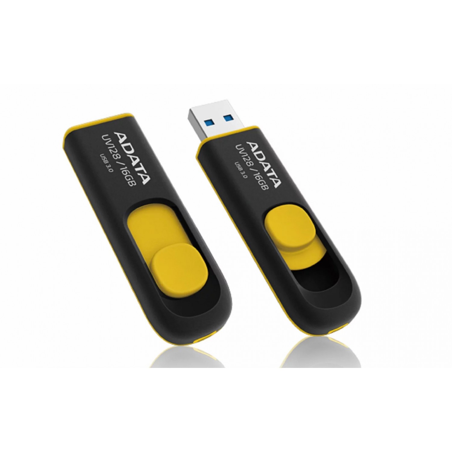 فلش مموری ADATA UV128 - 16GB - Black/Yellow-1