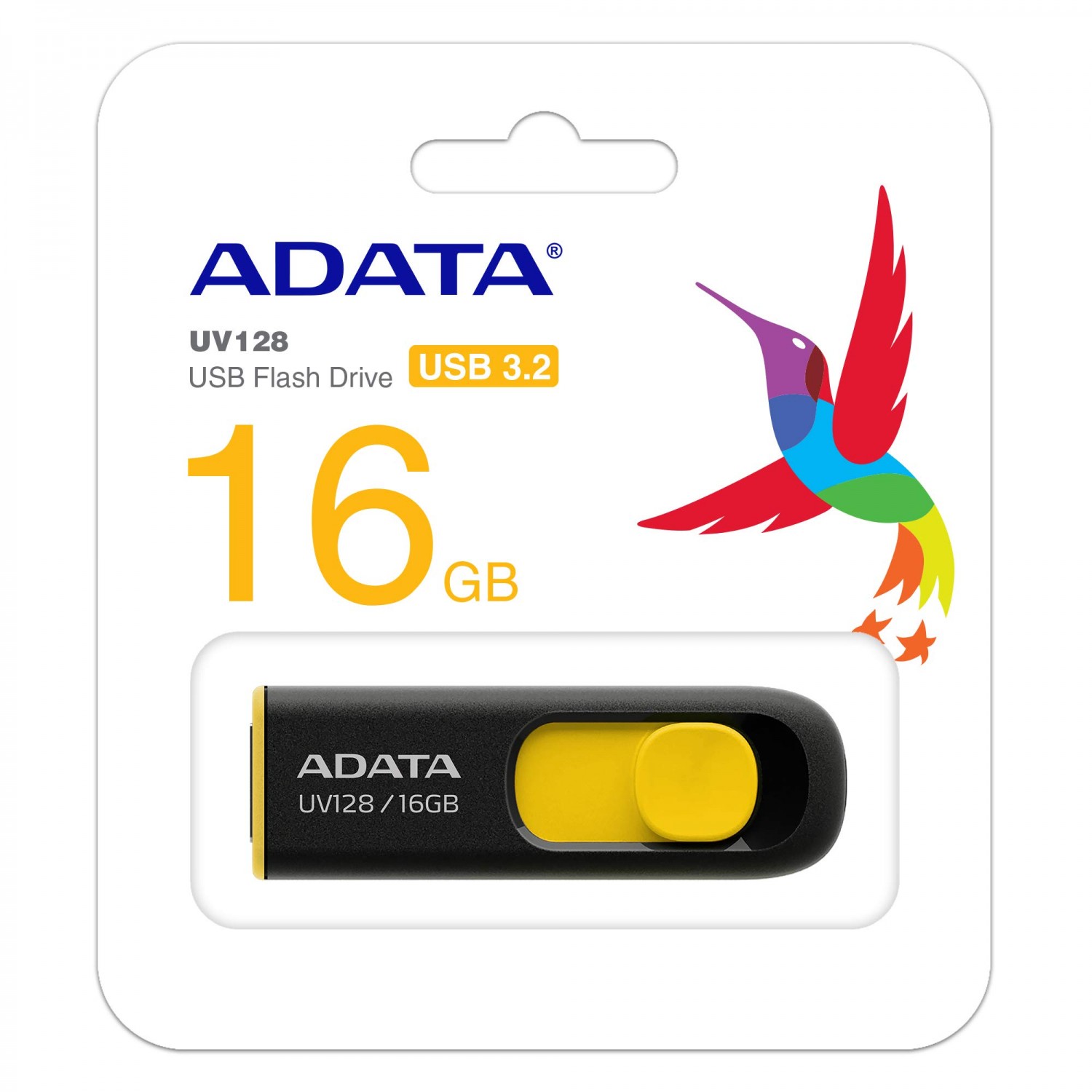 فلش مموری ADATA UV128 - 16GB - Black/Yellow-4
