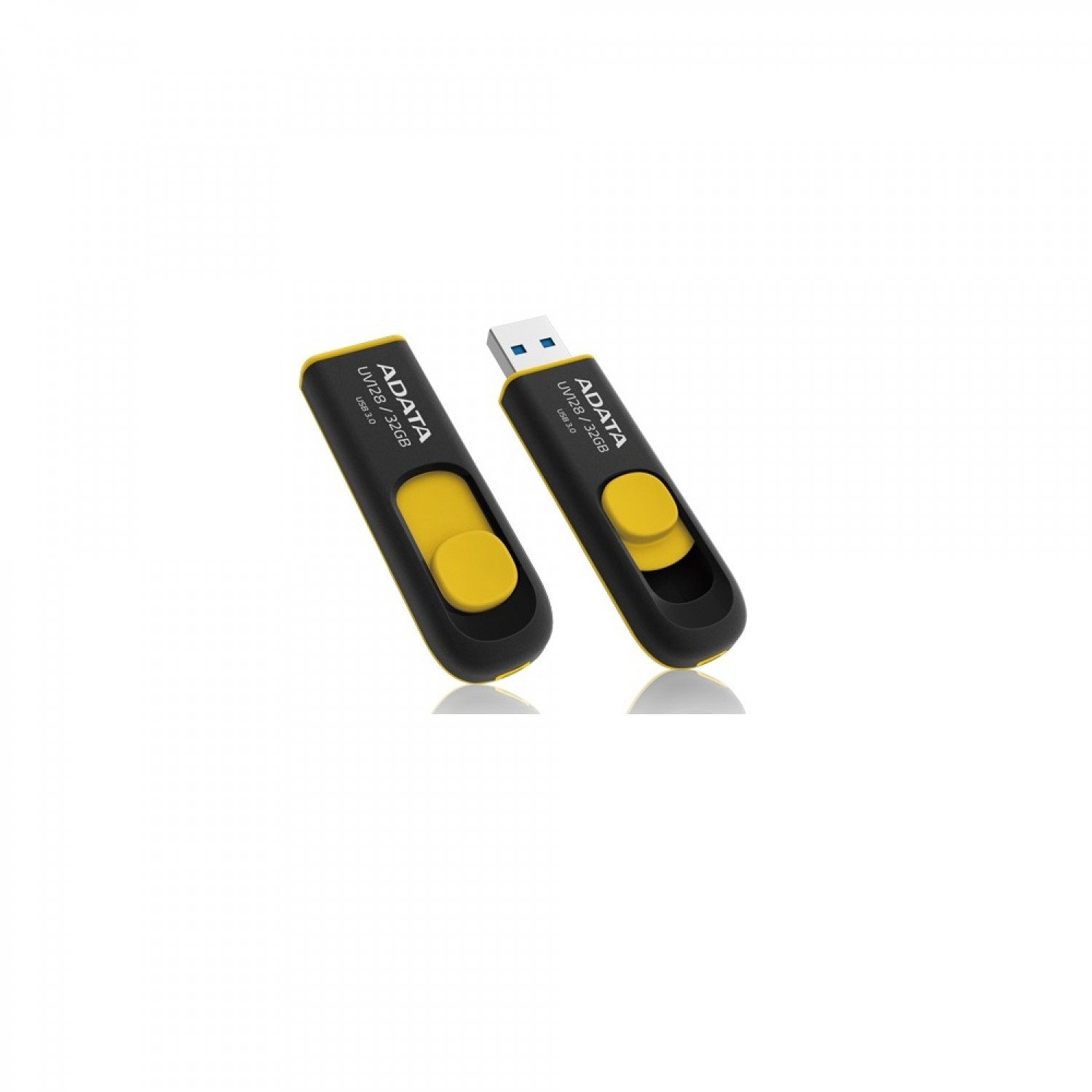 فلش مموری ADATA UV128 - 32GB - Black/Yellow-1