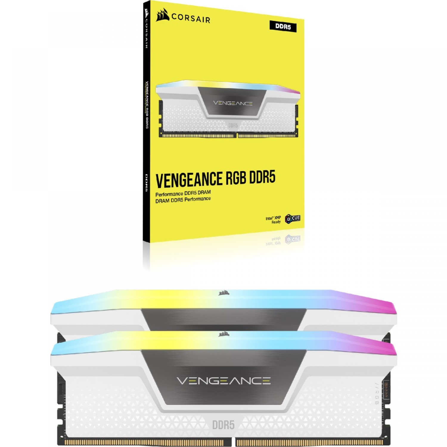 رم Corsair Vengeance RGB DDR5 32GB Dual 5200MHz CL40 - ‌White-3