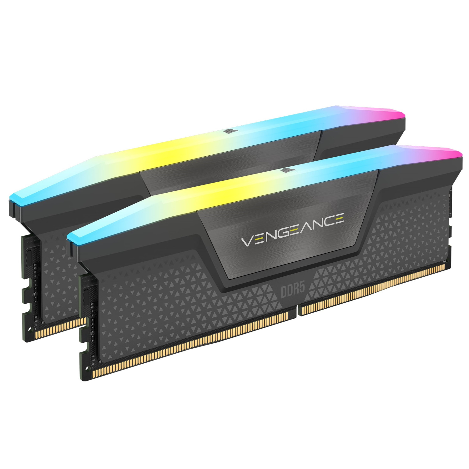 رم Corsair Vengeance RGB DDR5 32GB Dual 5200MHz CL40 - for AMD - Cool Grey-1
