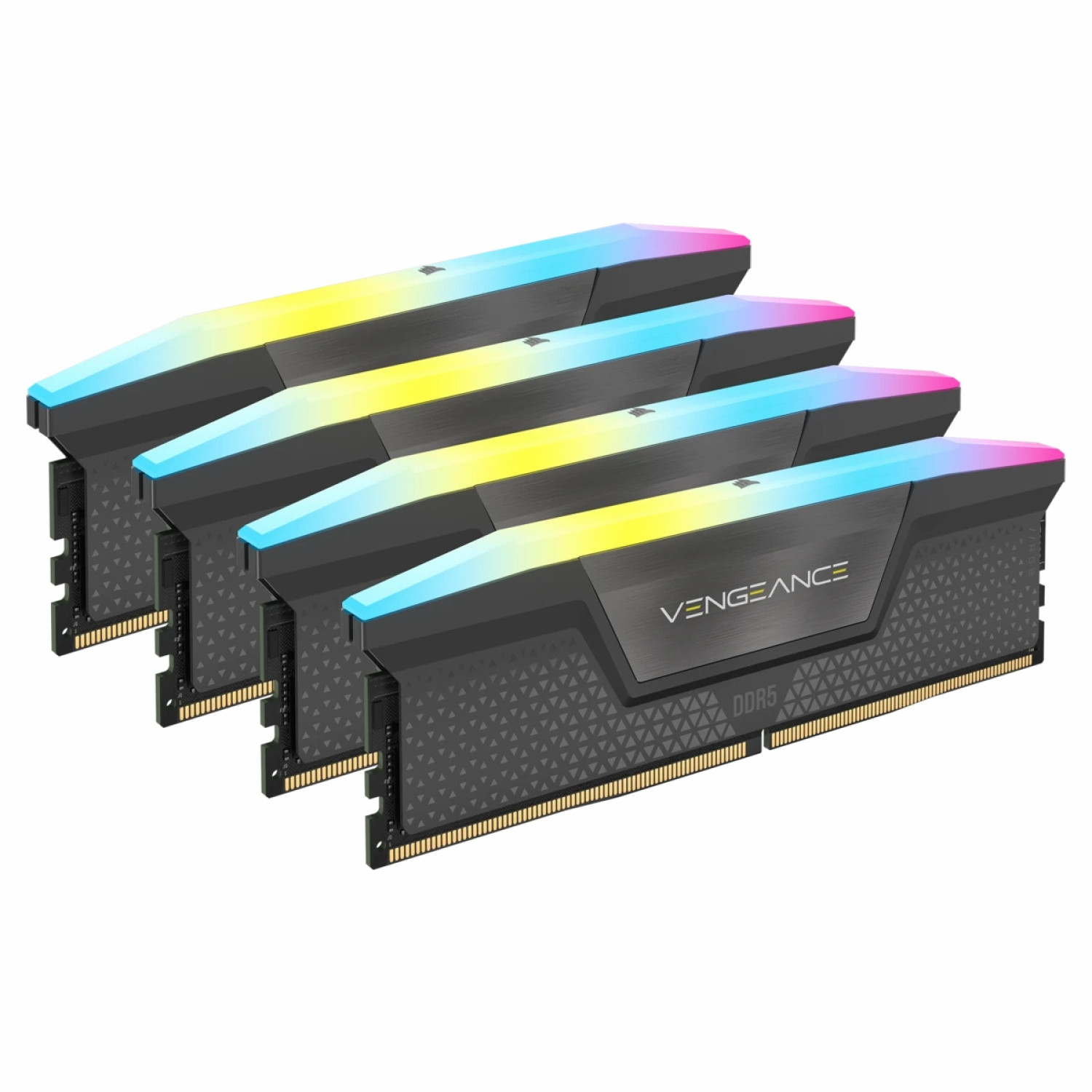 رم Corsair Vengeance RGB DDR5 64GB Quad 5600MHz CL36 - for AMD - Cool Grey-1
