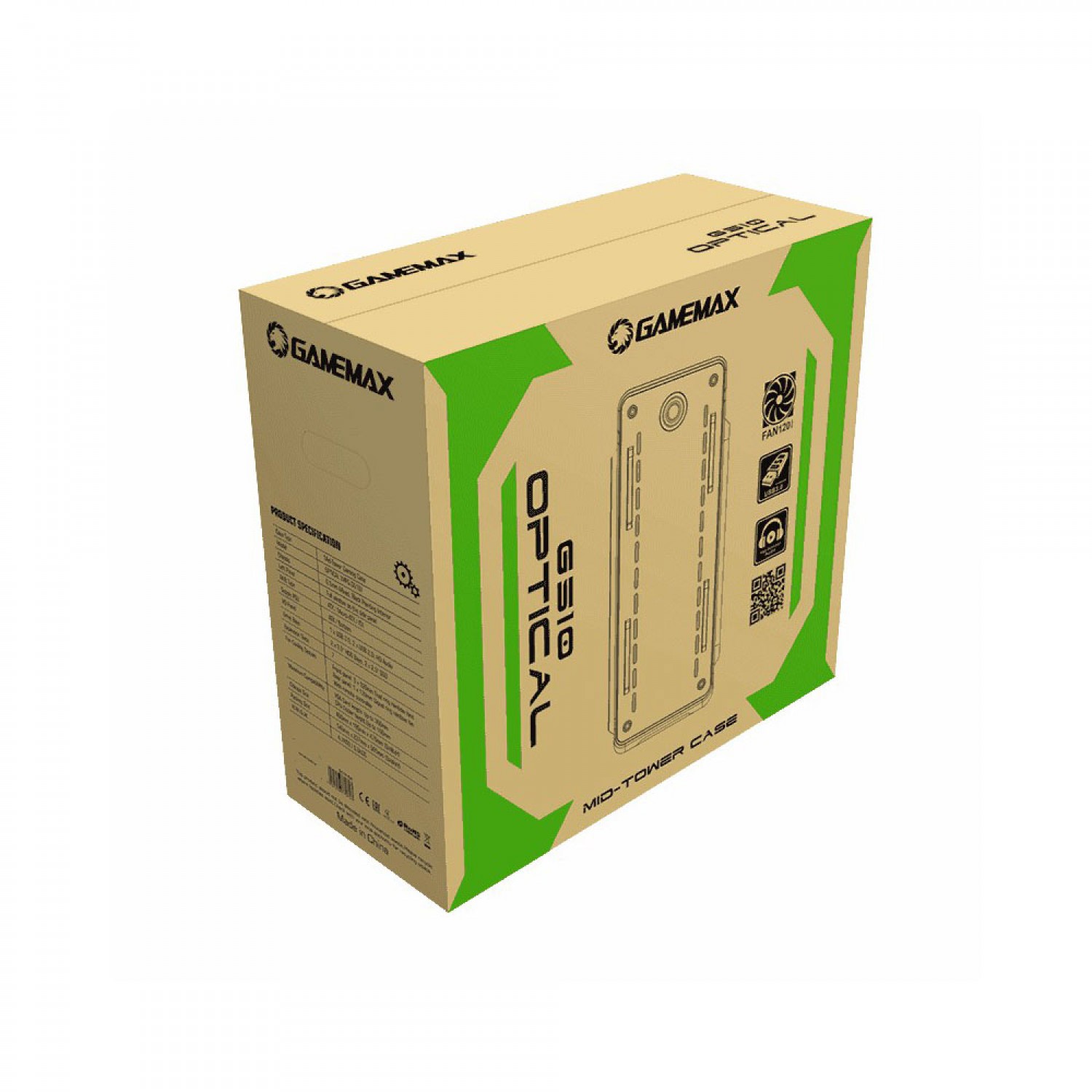کیس GameMax Optical G510 White-7
