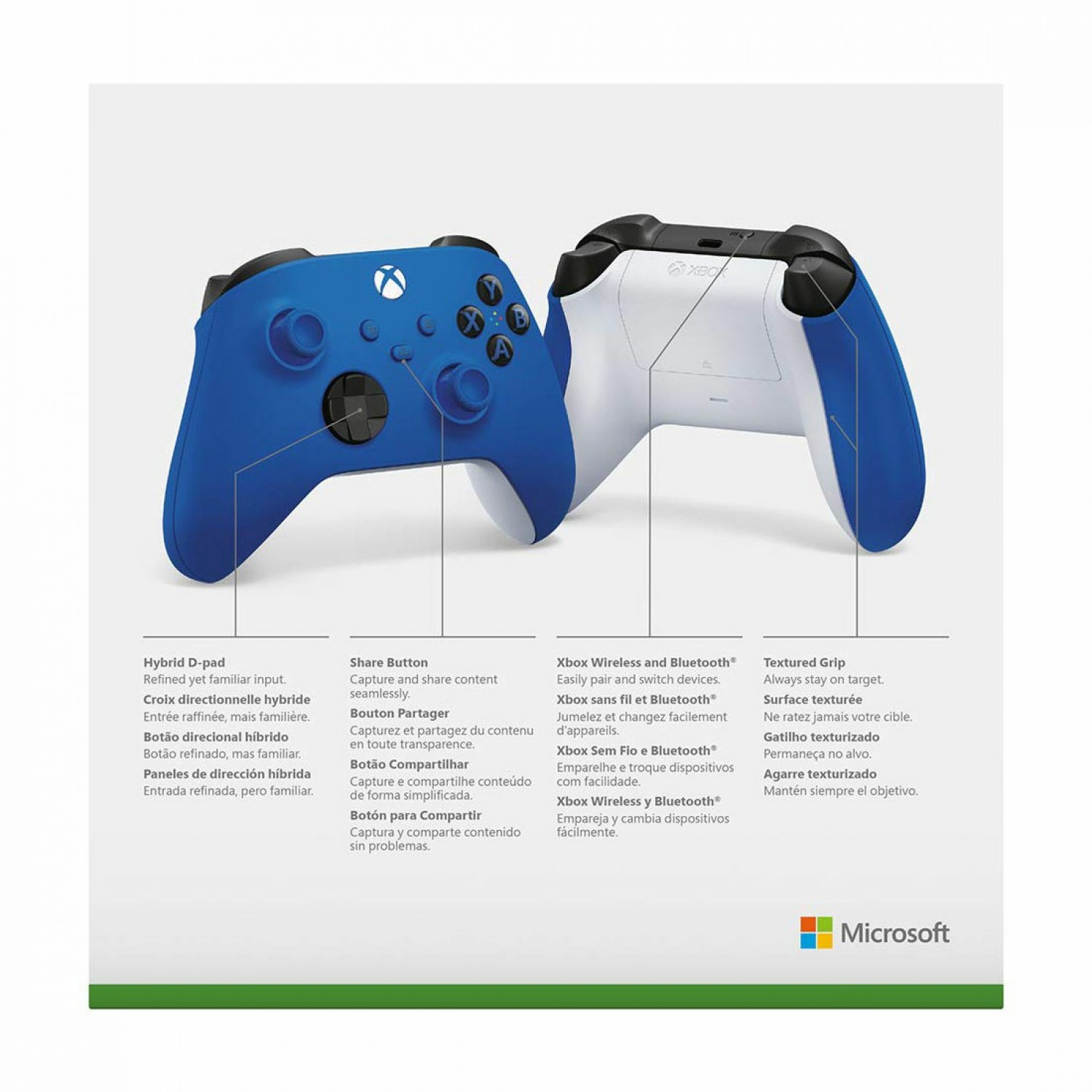 دسته بازی Xbox Wireless - Shock Blue - جعبه باز-5