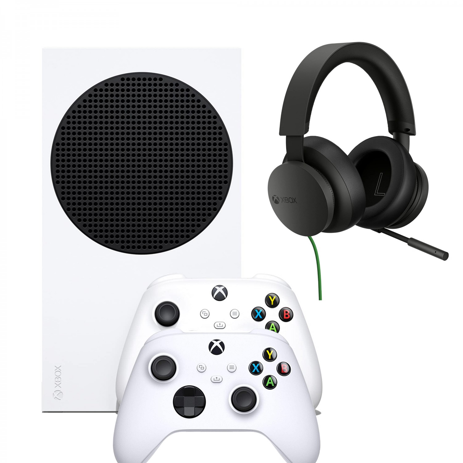 باندل کنسول Xbox Series S White + Controller + Xbox Stereo Wired-1