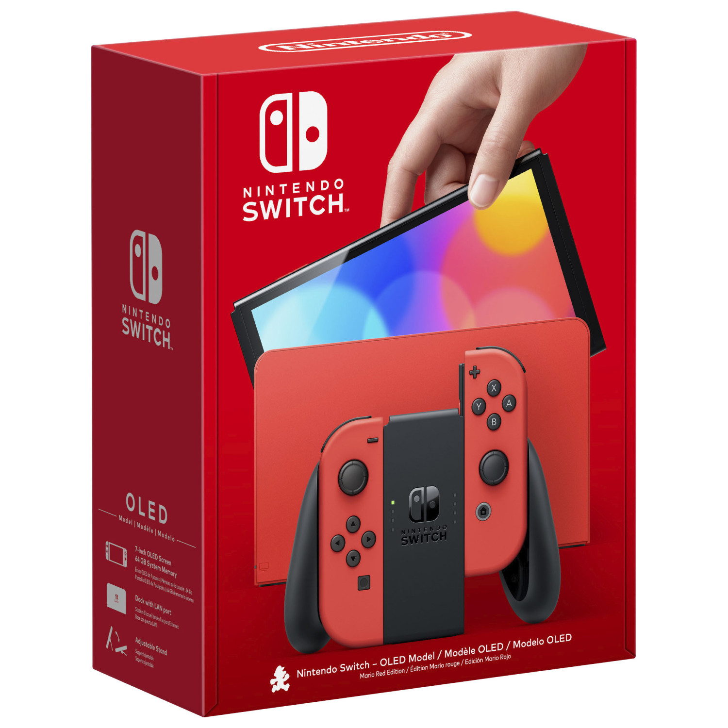 کنسول بازی Nintendo Switch OLED Model Mario - قرمز-8