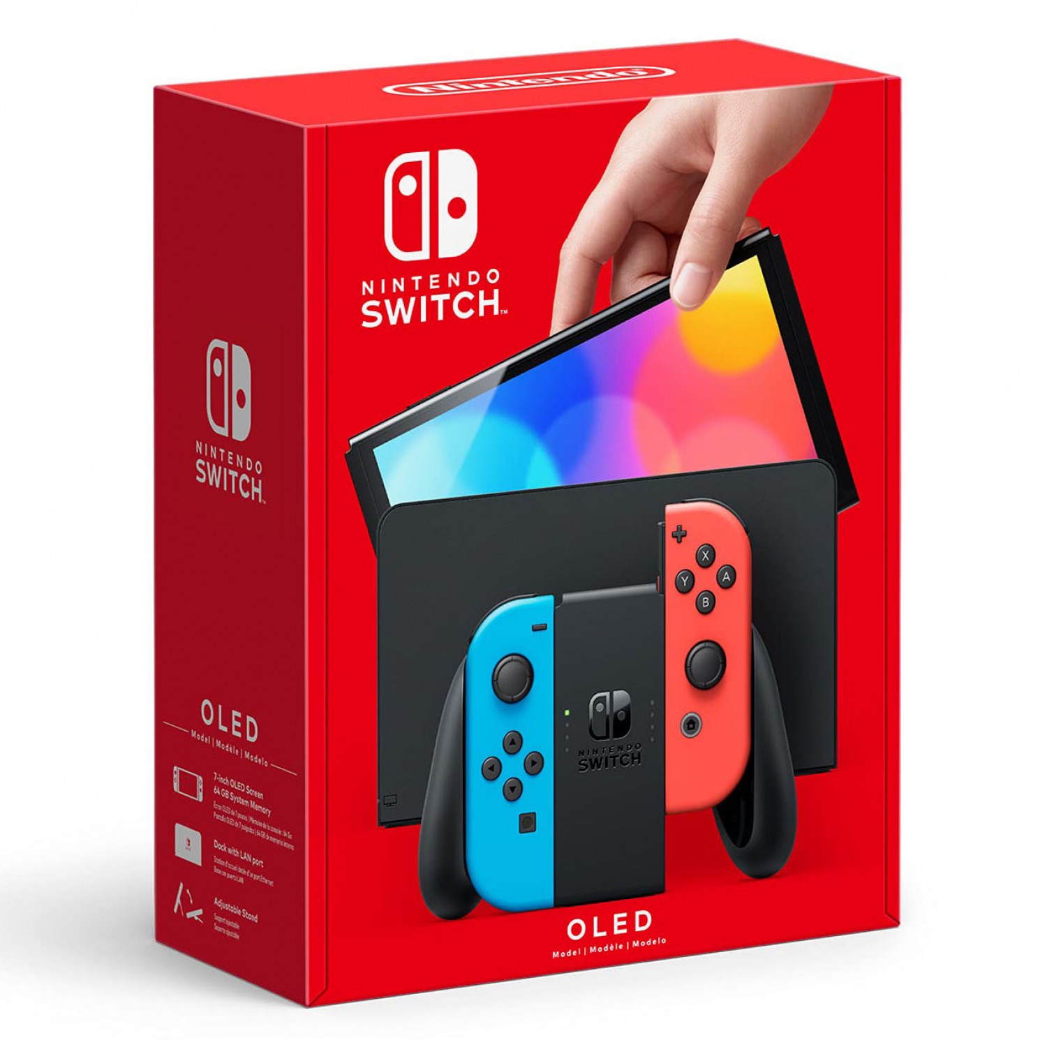 کنسول بازی Nintendo Switch OLED Model - آبی/قرمز-5