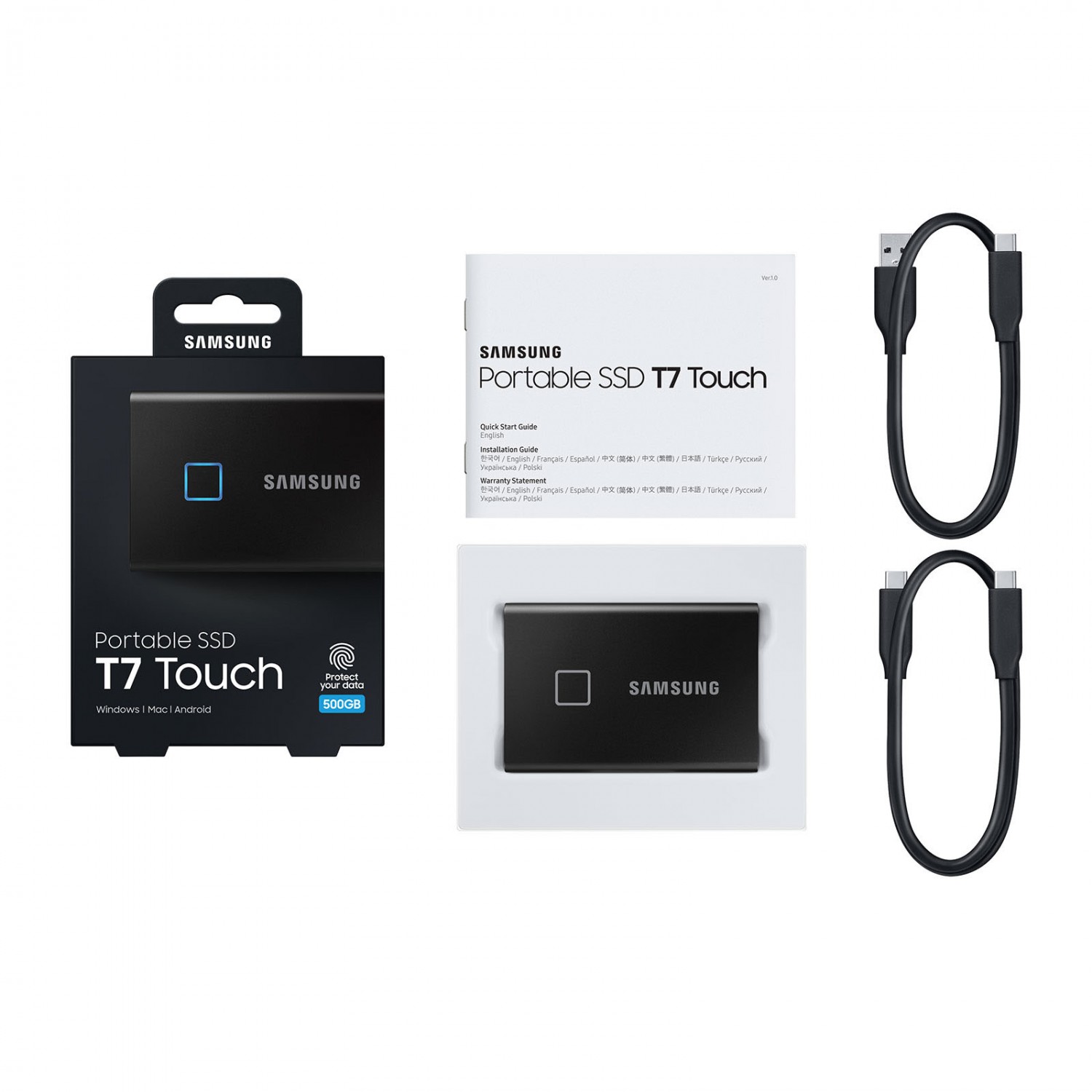 حافظه اس اس دی اکسترنال SAMSUNG T7 Touch 2TB - Black-2