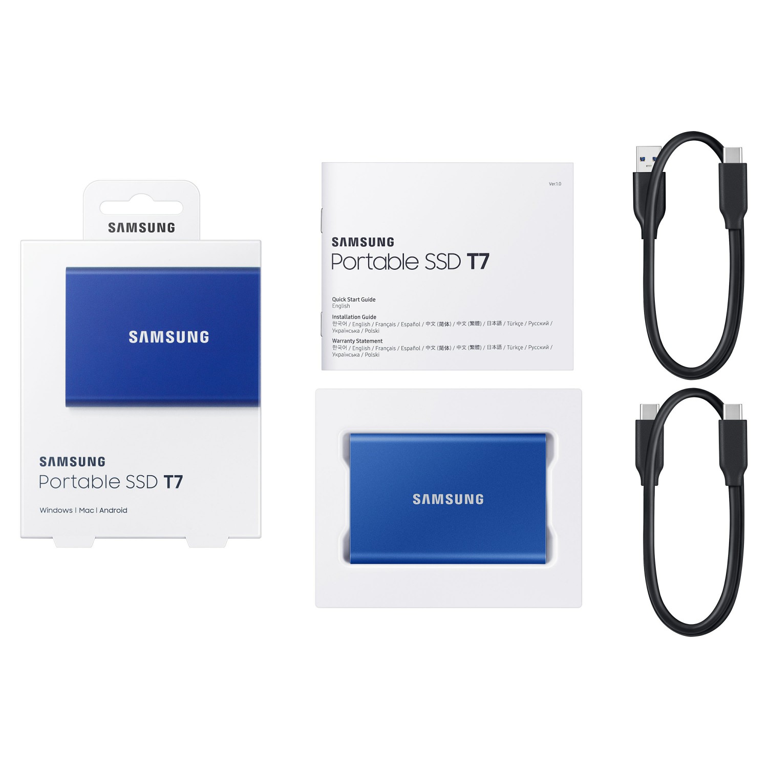 حافظه اس اس دی اکسترنال SAMSUNG T7 1TB - Indigo Blue-4