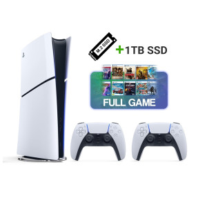 باندل کنسول PlayStation 5 Slim - Digital Edition - دو دسته + 1TB SSD + Games
