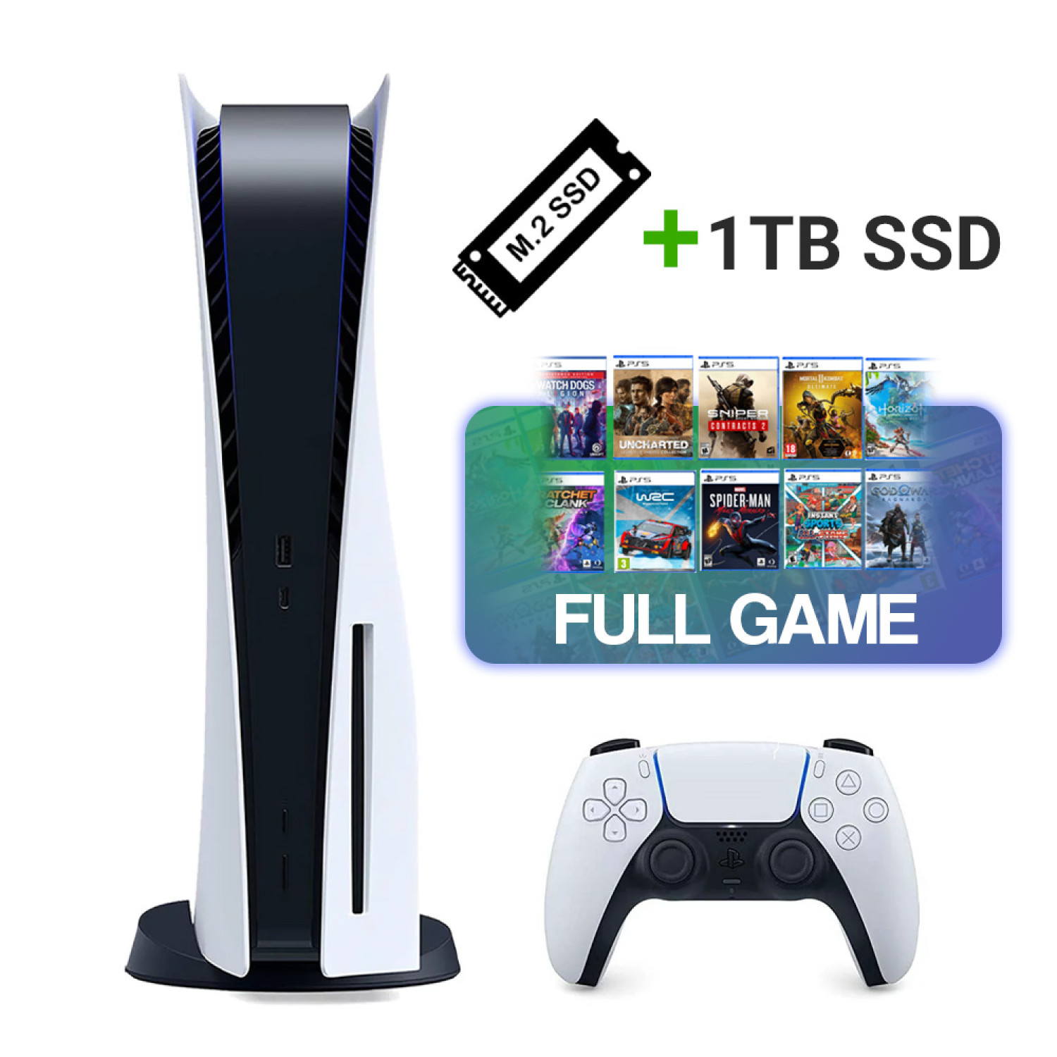 باندل کنسول PlayStation 5 - Standard Edition + 1TB SSD + Games