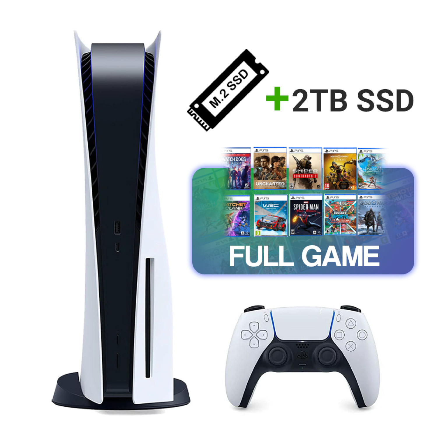 باندل کنسول PlayStation 5 - Standard Edition + 2TB SSD + Games