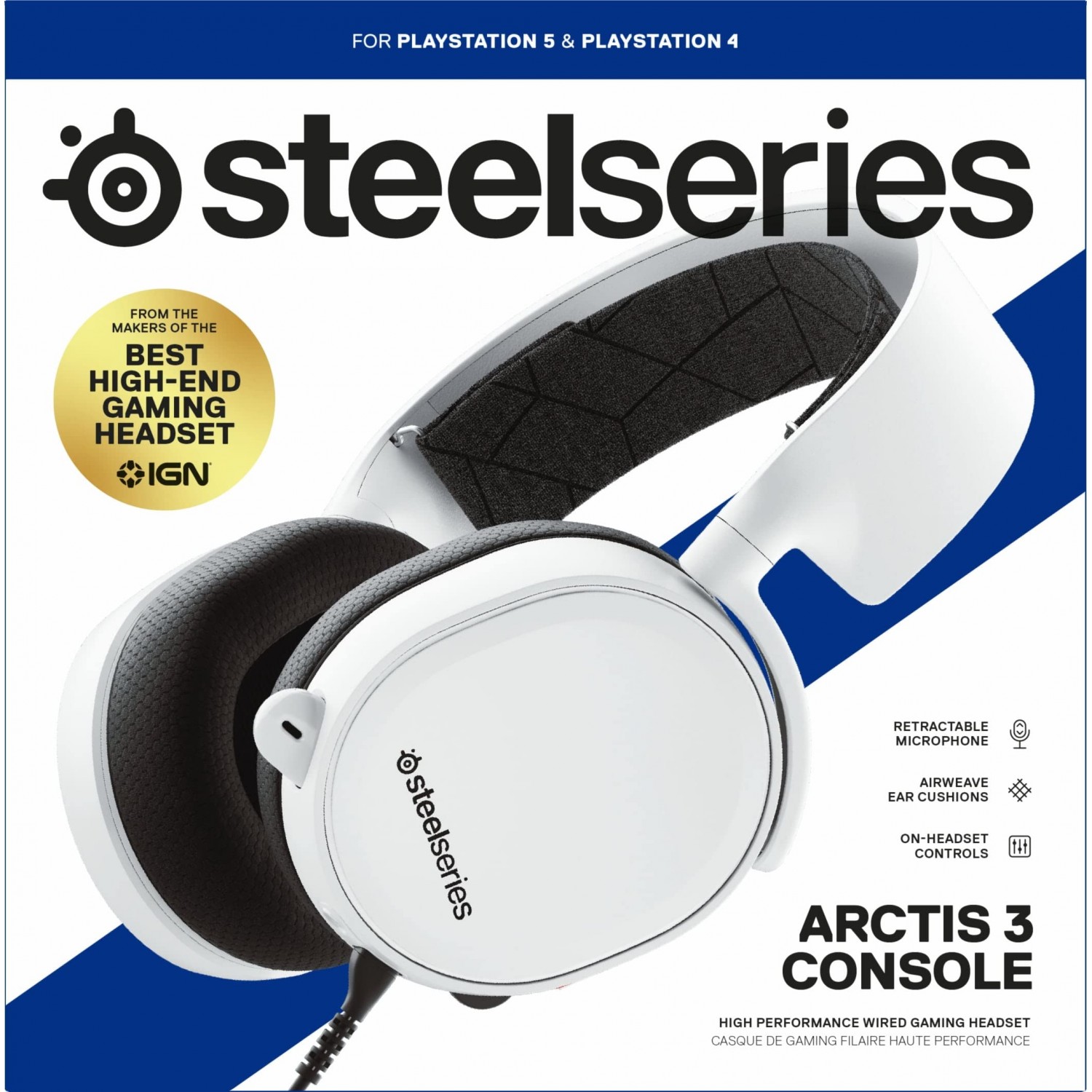هدست SteelSeries Arctis 3 Console - White-5