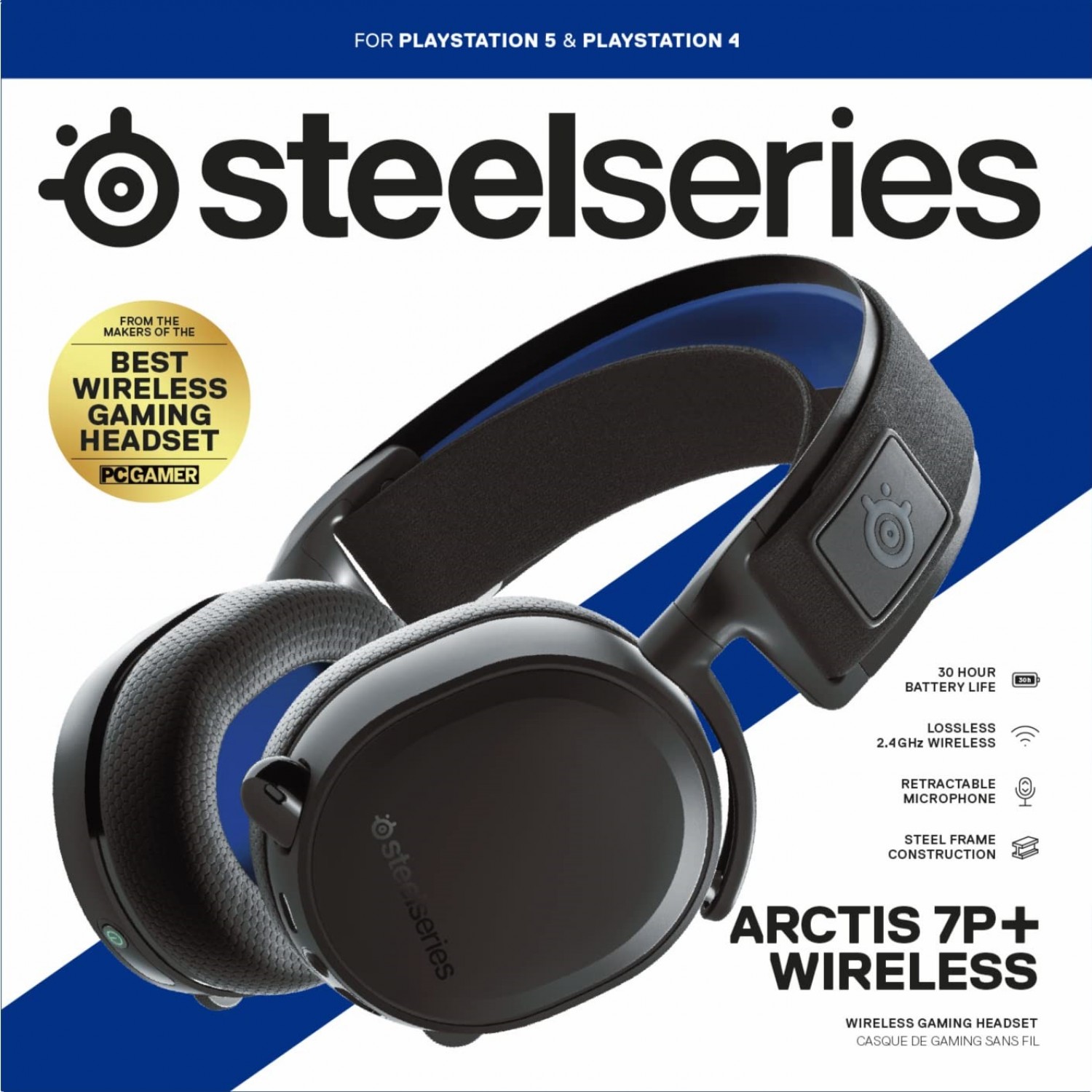 هدست SteelSeries Arctis 7P+ Wireless - Black-8