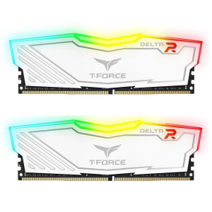 رم TeamGroup T-Force DELTA RGB DDR4 32GB Dual 3600MHz CL18 - White