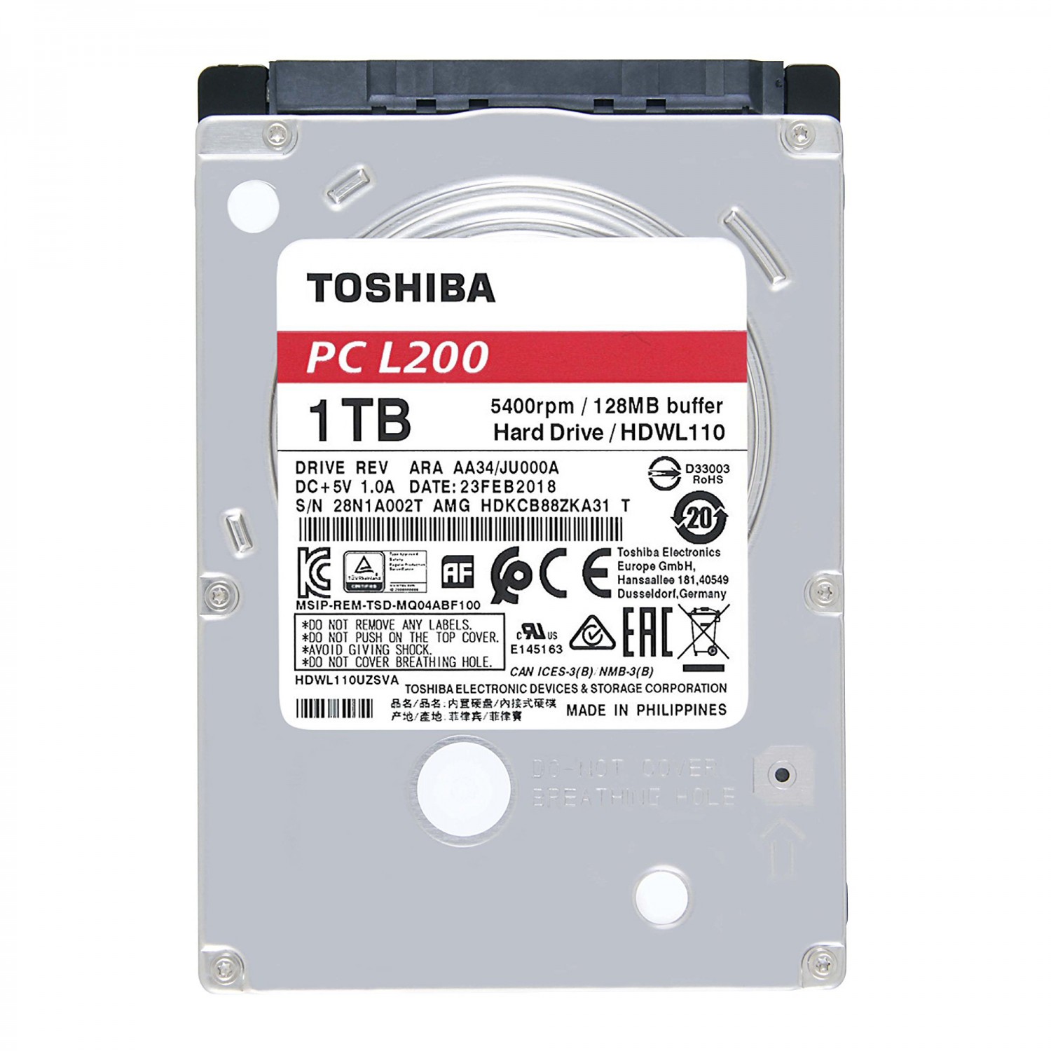 هارد دیسک Toshiba L200 1TB - HDWL110-2