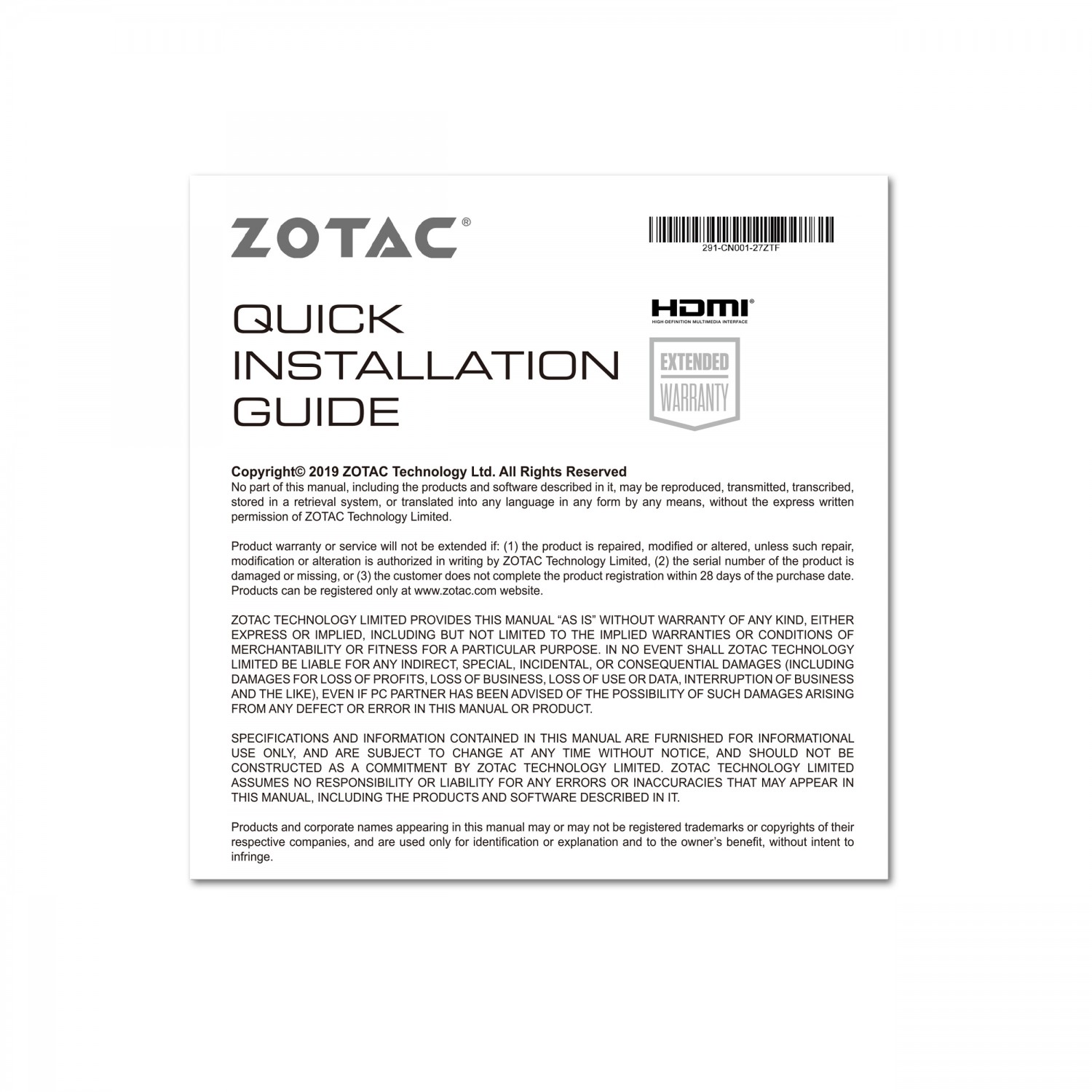 کارت گرافیک Zotac GTX 1650 OC 4GB-6
