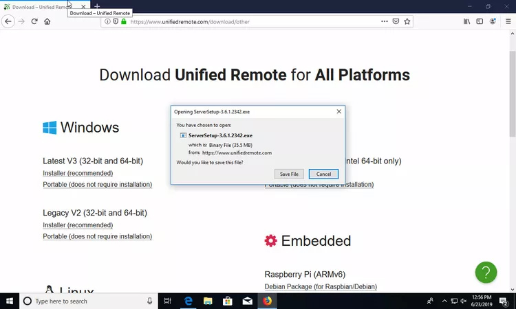 برنامه Unified Remote